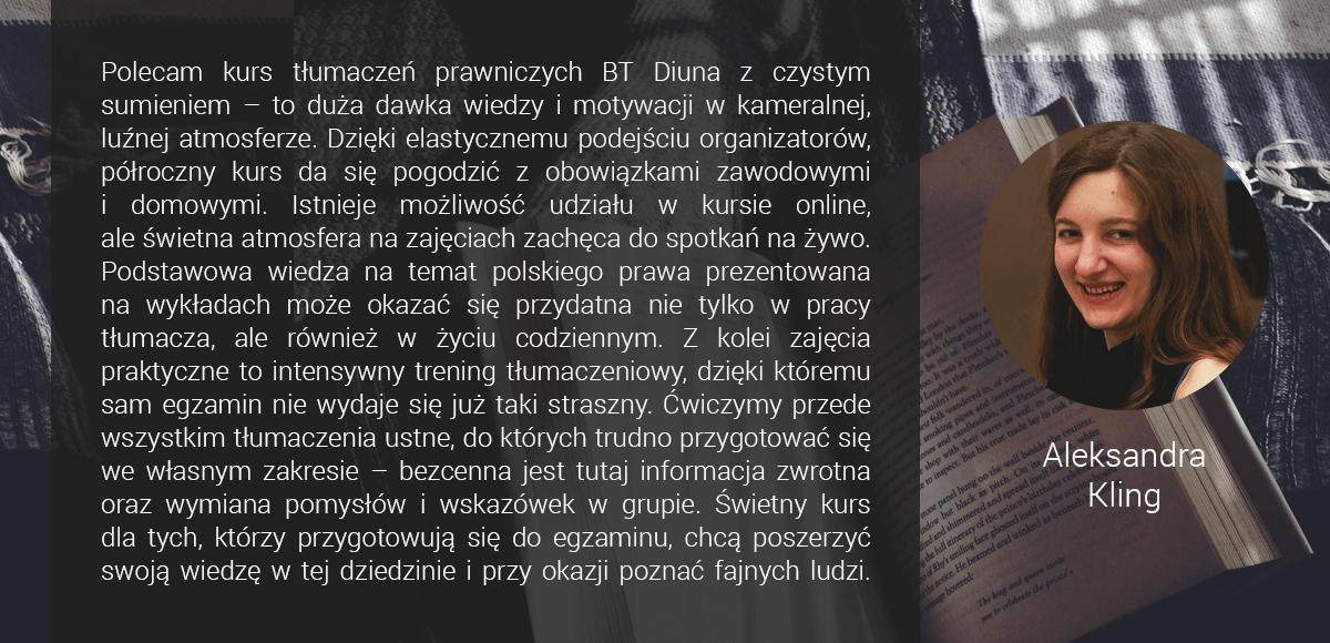 kurs tłumaczeń prawniczych
